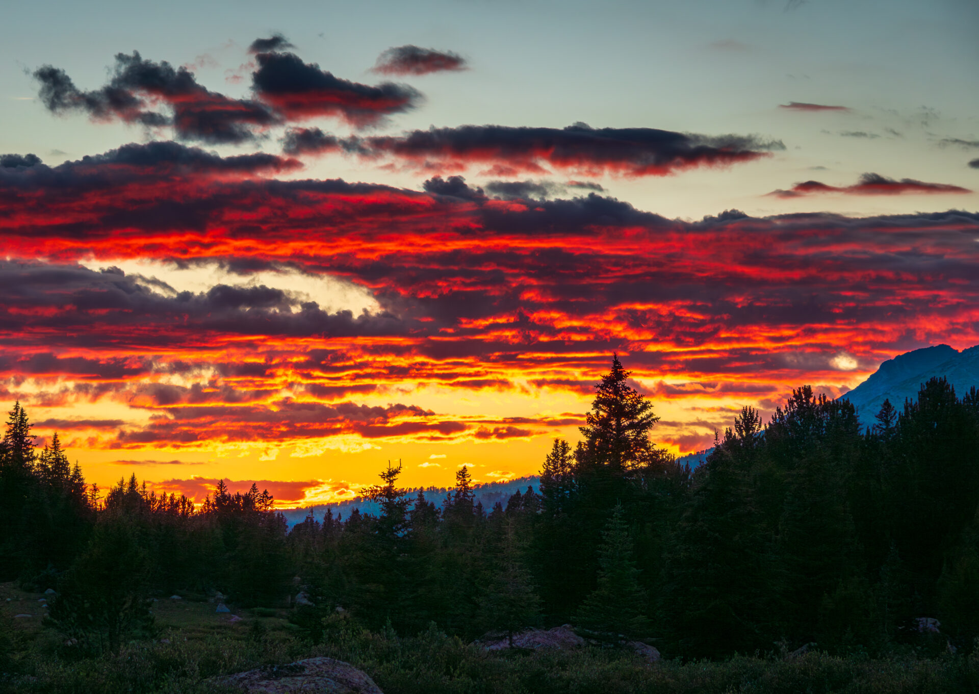 Sunset in the Wind River Range