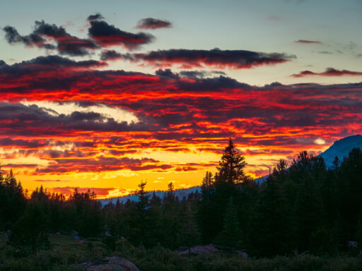 Sunset in the Wind River Range