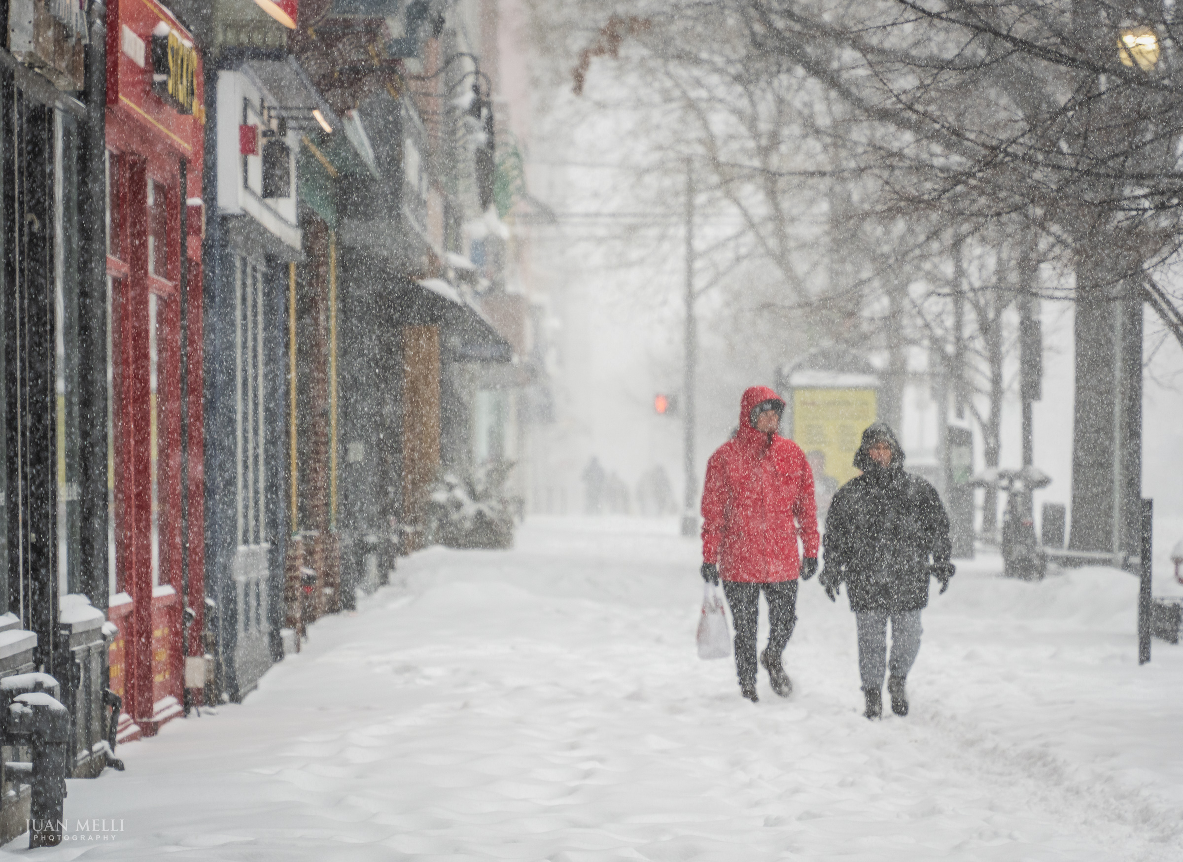Shoppers on Washington Street