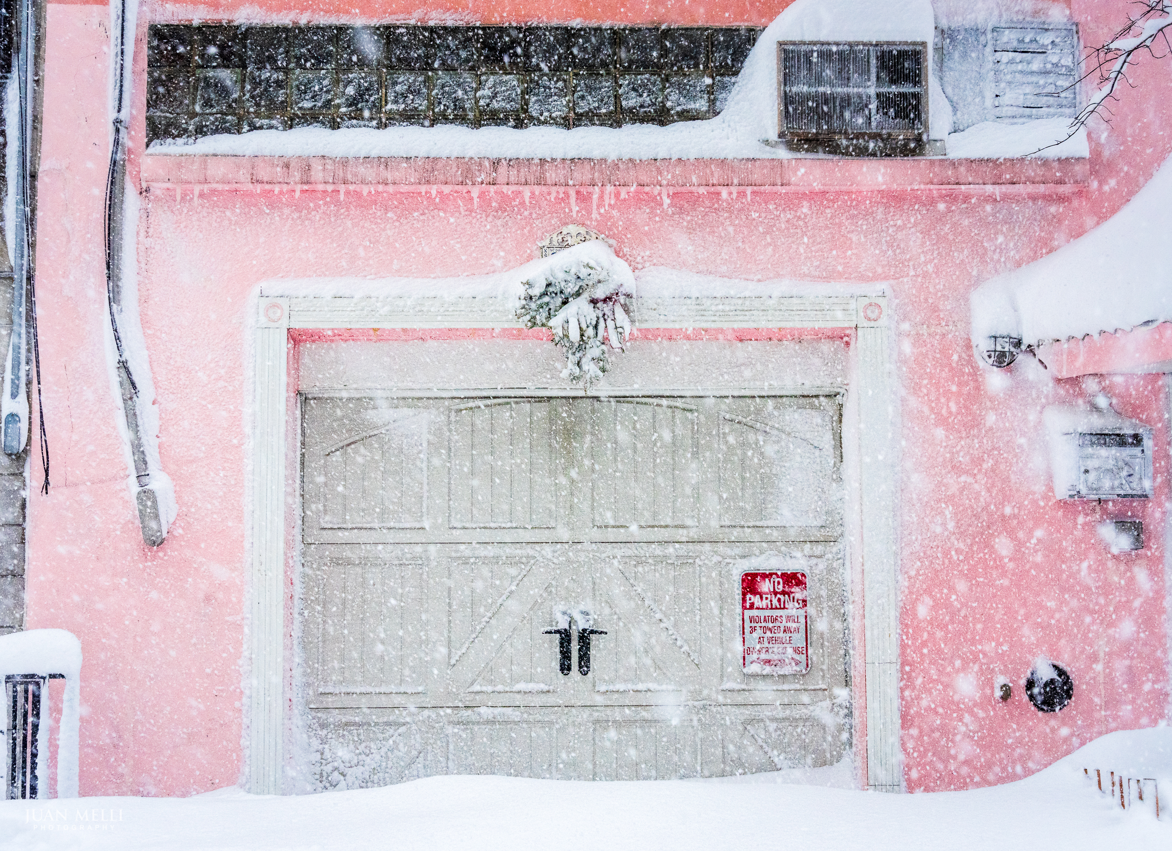 A little color in the middle of the whiteout.