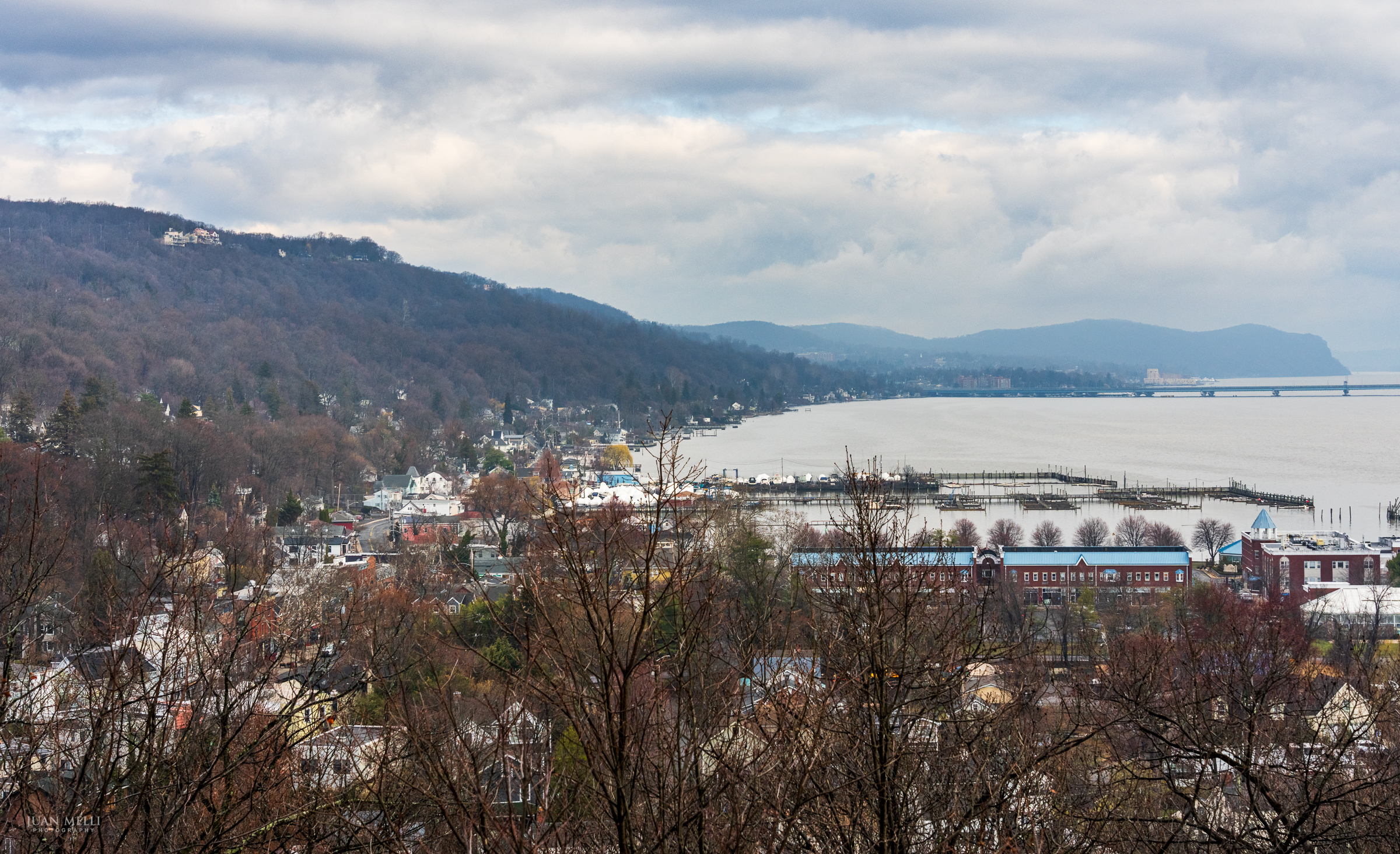 Mt. Nebo and Village of Piermont with Hook Mountain in the distance