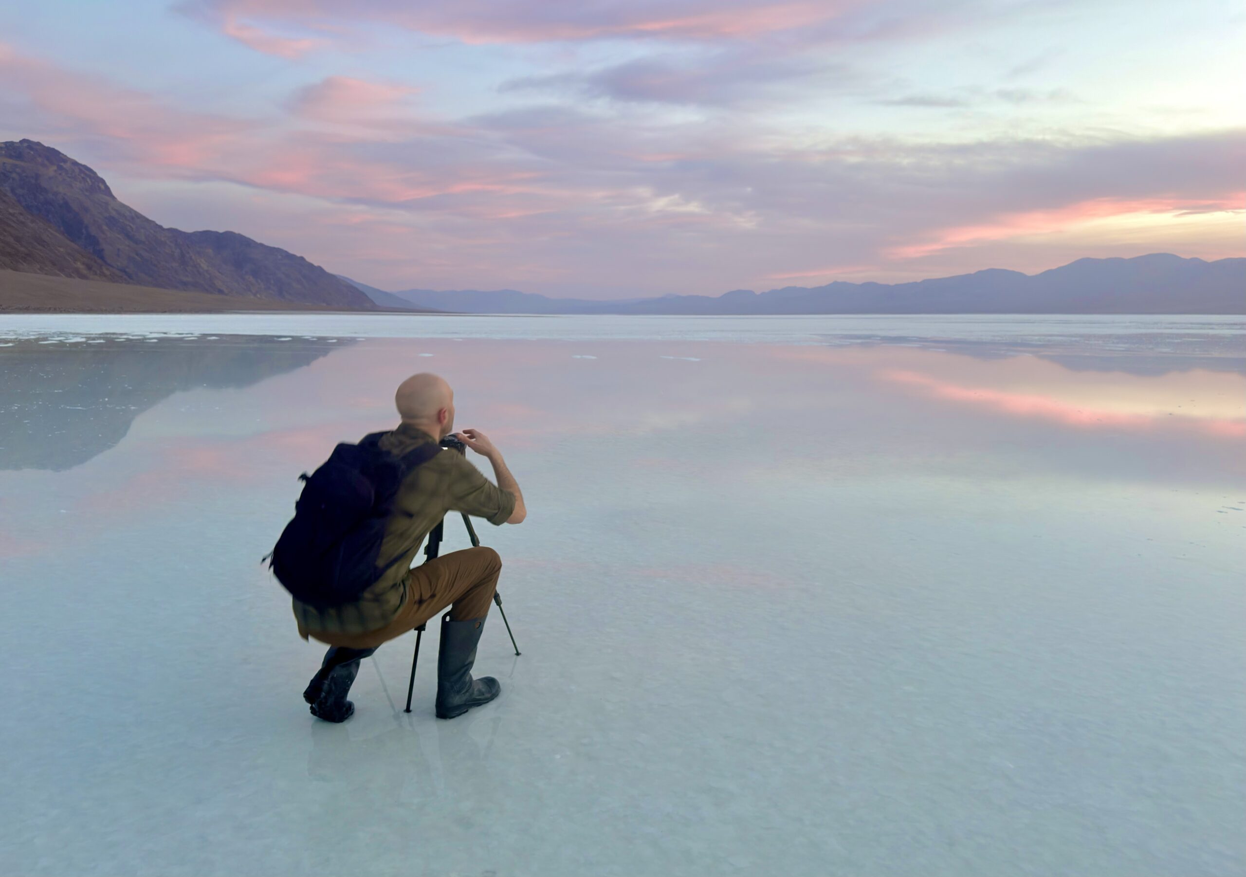 Juan Melli at Lake Manly
