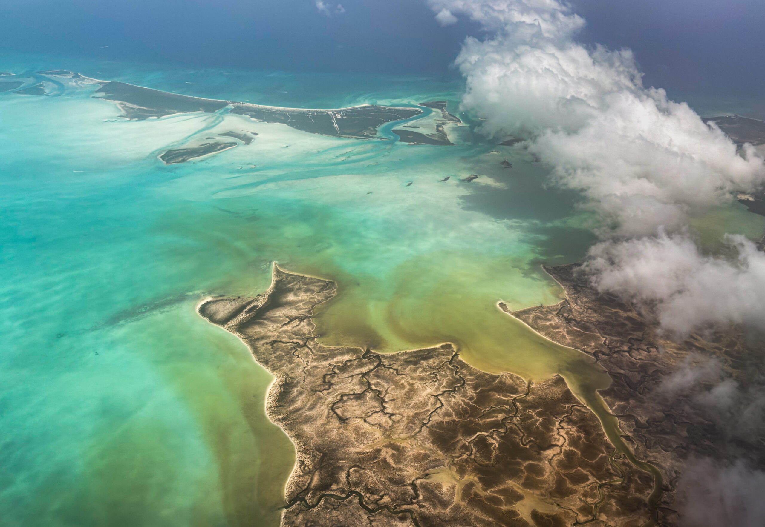Aerial view of Turks and Caicos